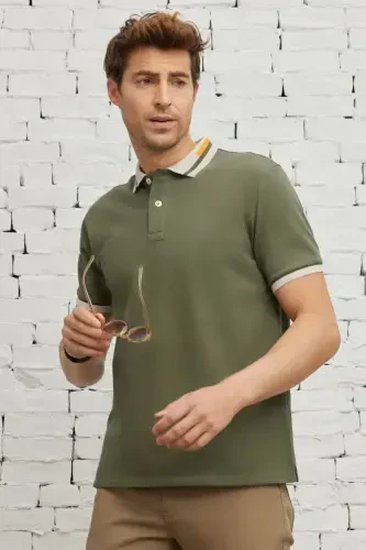 Мужской хаки Slim Fit узкий крой 100% хлопок не мнется - 6