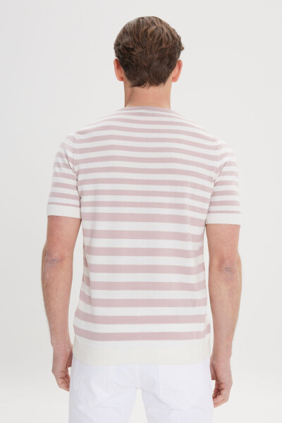 Мужской хлопковый пиджак цвета экрю, узкий крой slim fit. - 5