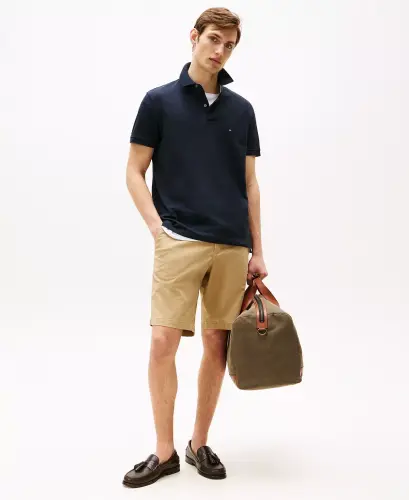 Мужской хлопковый поло 1985 Classic Fit — Пустынное небо - TOMMY HILFIGER (1)