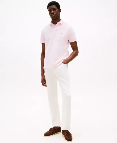 Мужской хлопковый поло 1985 Classic Fit — светло-розовый - TOMMY HILFIGER (1)