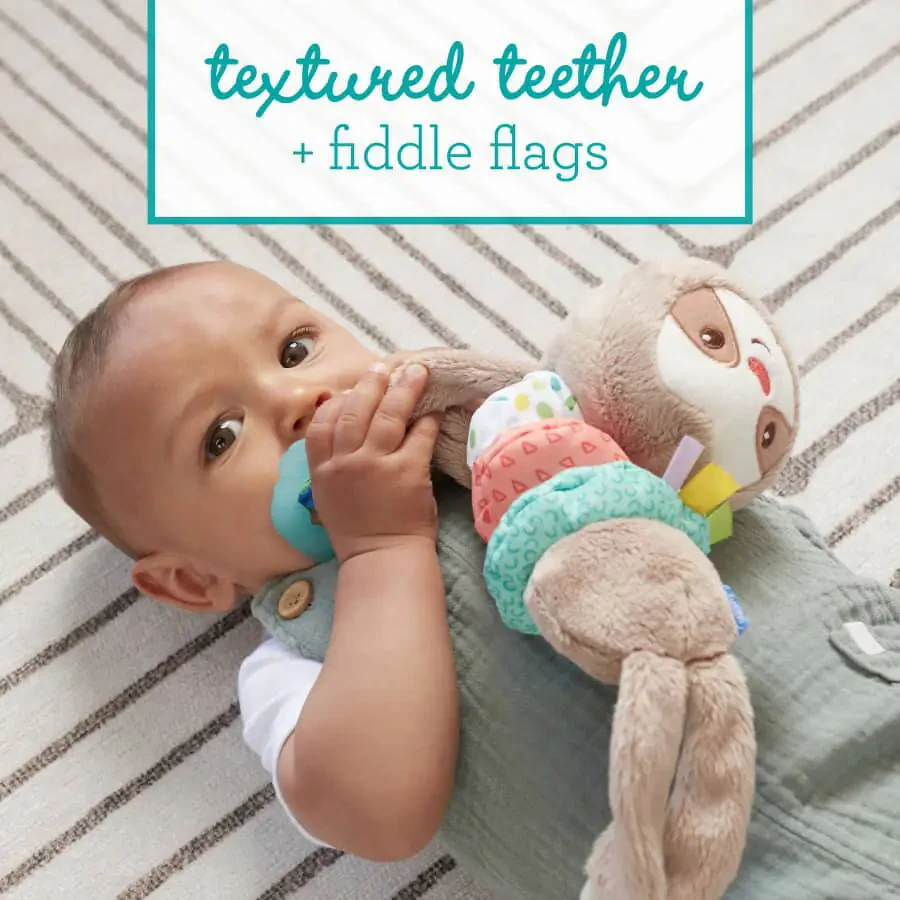 Музыкальная игрушка-ленивец Infantino, плюшевая, подвесная, для детей от 6 до 12 месяцев. - 3