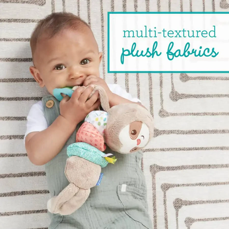 Музыкальная игрушка-ленивец Infantino, плюшевая, подвесная, для детей от 6 до 12 месяцев. - 4