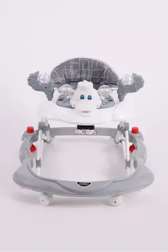 Музыкальная ходунки с фиксатором Vak Vak, серый - JUSSO (1)