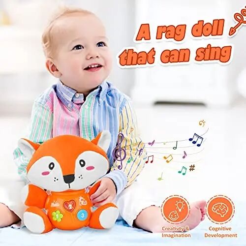 Музыкальные детские игрушки Daboot, Милая лиса Новорожденные игрушки для малышей 0 3 6 9 12 месяцев, Детская игрушка для девочек и мальчиков Лучший подарок - 3