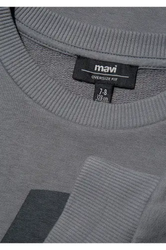 Mv Logo Print Gray Sweatshirt 6s10054-70098 - 4