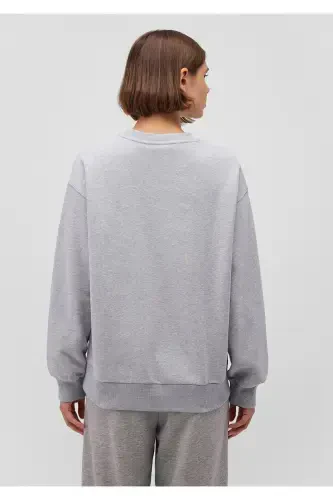 Mv Logo Printed Grey Sweatshirt 1s10147-80196 - 4