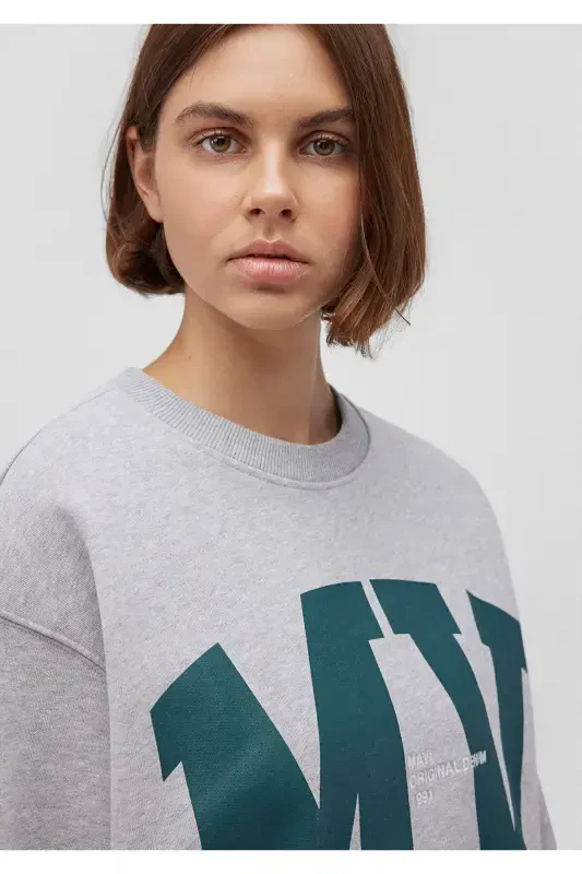 Mv Logo Printed Grey Sweatshirt 1s10147-80196 - 5