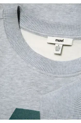 Mv Logo Printed Grey Sweatshirt 1s10147-80196 - 6