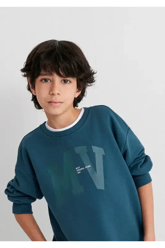 MV Logo Printed Sweatshirt 6s10054-70754 - 1