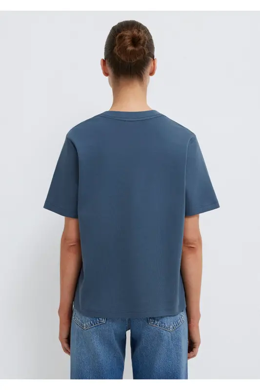 MV Printed Navy Blue T-Shirt Regular Fit / Normal Cut - 6