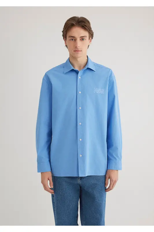 Mvjns Embroidered Shirt Loose Fit / Relaxed Fit 0 - 4