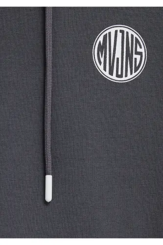 MVJNS Logo Baskılı Kapüşonlu Antrasit Sweatshirt 0611786-80106 - Antrasit-80106 - 7