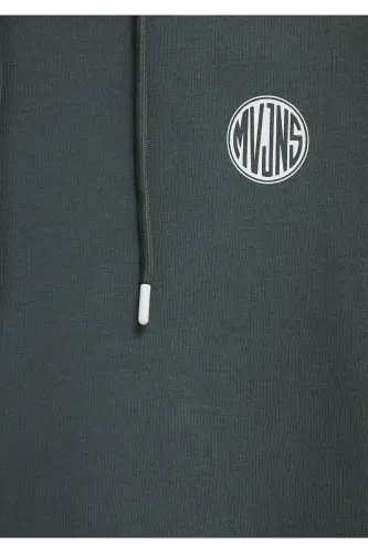 MVJNS Logo Baskılı Kapüşonlu Yeşil Sweatshirt 0611786-71598 - Yeşil-71598 - 8