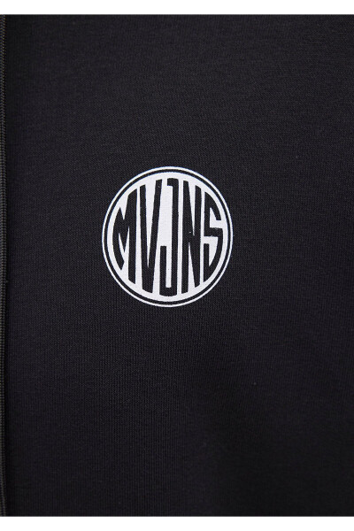 Mvjns Logo Printed Hooded Black Sweatshirt 0611786-900 - 12