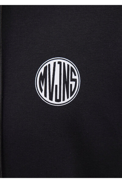 Mvjns Logo Printed Hooded Black Sweatshirt 0611786-900 - 6