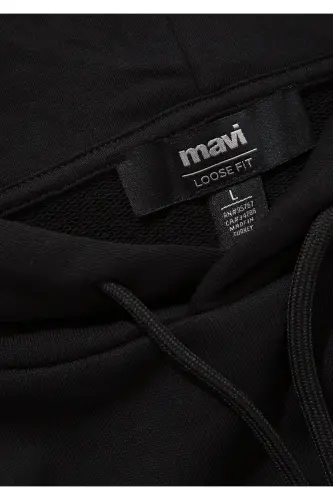 Mvjns Logo Printed Hooded Black Sweatshirt 0611786-900 - 8