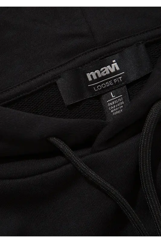 Mvjns Logo Printed Hooded Black Sweatshirt 0611786-900 - 8