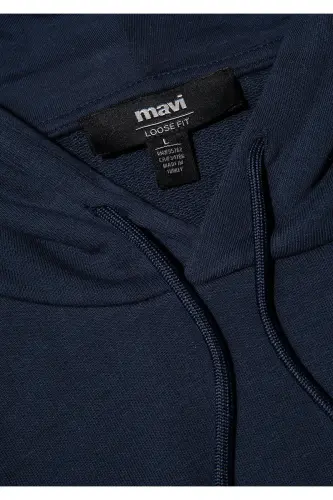 Mvjns Logo Printed Hooded Navy Sweatshirt 0611786-70490 - 5