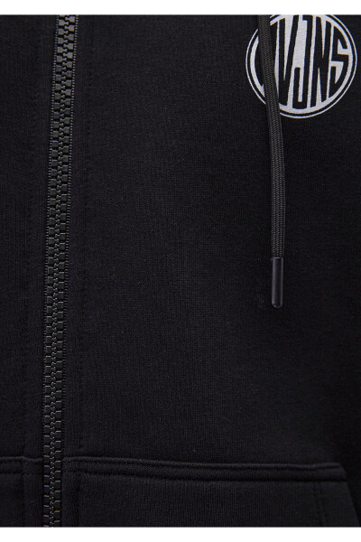 Mvjns Logo Printed Zip-Up Hooded Black Sweatshirt 0s10193-900 - 6