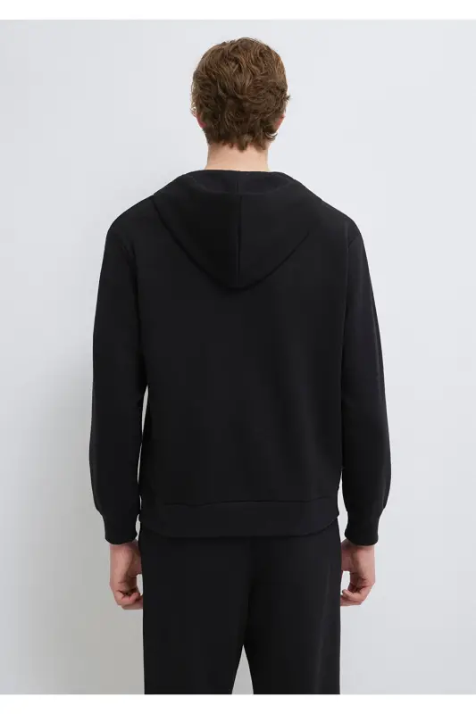 Mvjns Logo Printed Zip-Up Hooded Black Sweatshirt 0s10193-900 - 5