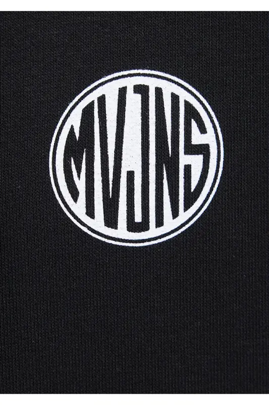 Mvjns Logo Printed Zip-Up Hooded Black Sweatshirt 0s10193-900 - 7