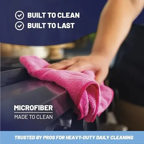 MW Pro Multi-Surface Microfiber Towel – 12 Pack | Premium Cleaning Cloth | Clean, Buff, Dust, Polish, Absorb | Large 16