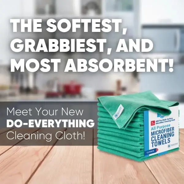 MW Pro Microfiber Cleaning Cloth | Green (12 Pack) | Size 16