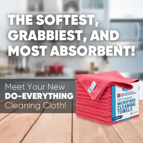 MW Pro Microfiber Cleaning Cloth | Red (12 Pack) | Size 16