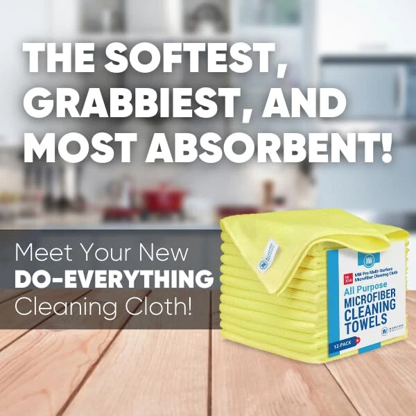MW Pro Microfiber Cleaning Cloth | Yellow (12 Pack) | Size 16