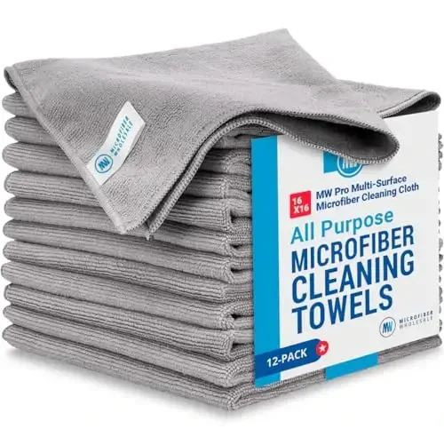 MW Pro Microfiber Cleaning Cloths (12 Pack) | Size 16