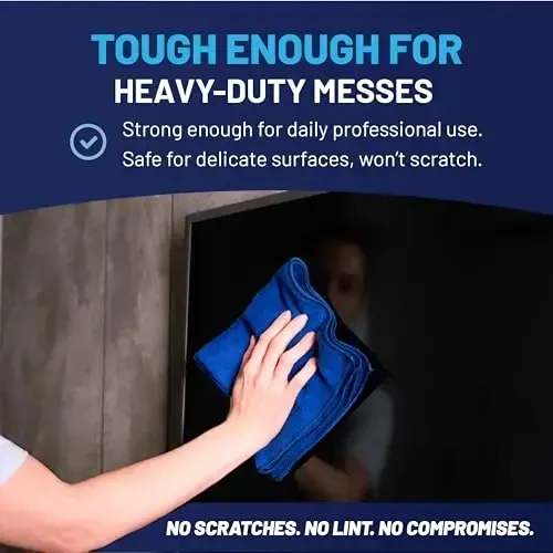 MW Pro Multi-Surface Microfiber Towel – 12 Pack | Premium Cleaning Cloth | Clean, Buff, Dust, Polish, Absorb | Large 16