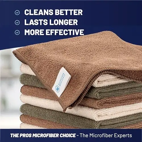 MW Pro Multi-Surface Microfiber Towel – Sand, Olive, Tan 12 Pack |16