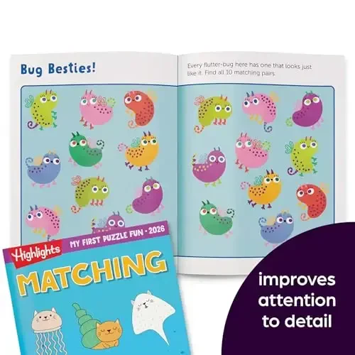 My First Puzzle Fun 2026 Activity Book Set with Mazes, Matching and More, Kids Puzzle Books for Travel, Learning and Screen-Free Play for Kids 3-6 - 4
