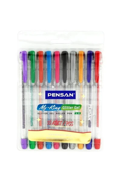 My-king Gel Pen with Glitter 10 Colors - 5