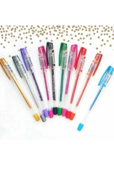 My-king Gel Pen with Glitter 10 Colors - GENEL MARKALAR (1)