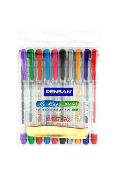 My-king Gel Pen with Glitter 10 Colors - 5