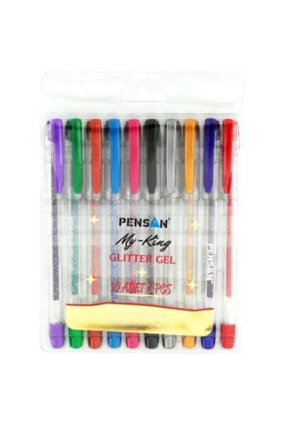 My-king Gel Pen with Glitter 10 Colors - 6