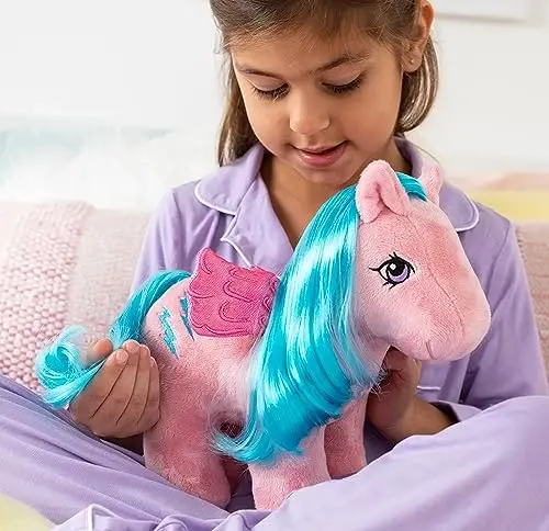 My Little Pony Unicorn and Pegasus Plush - Glory - Collector Plushie, Retro Stuffed Toy Animal, Kid, Toddler, Girl, boy, Mom, Birthday, Ages 3+ - 5