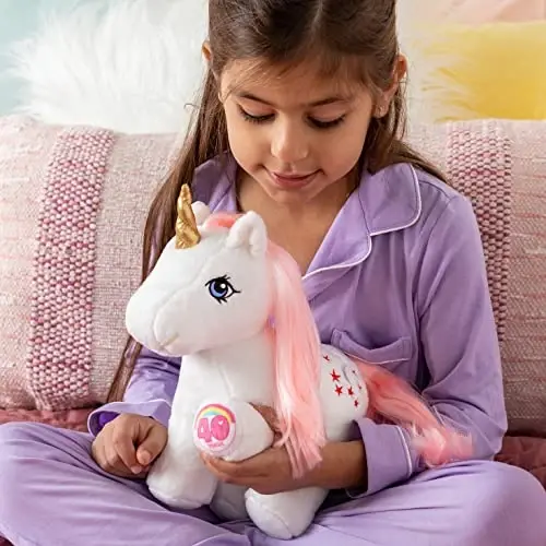 My Little Pony Unicorn and Pegasus Plush - Glory - Collector Plushie, Retro Stuffed Toy Animal, Kid, Toddler, Girl, boy, Mom, Birthday, Ages 3+ - 4