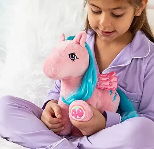 My Little Pony Unicorn and Pegasus Plush - Glory - Collector Plushie, Retro Stuffed Toy Animal, Kid, Toddler, Girl, boy, Mom, Birthday, Ages 3+ - 6