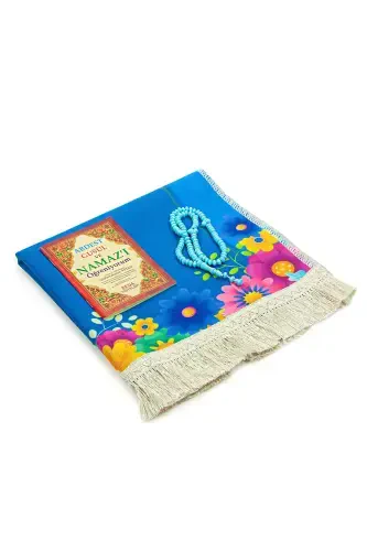 My Son's Prayer Set - Children's Prayer Rug Set - First Step to Prayer Set - Blue - 4
