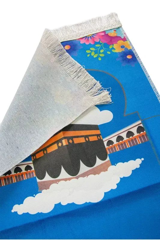 My Son's Prayer Set - Children's Prayer Rug Set - First Step to Prayer Set - Blue - 7