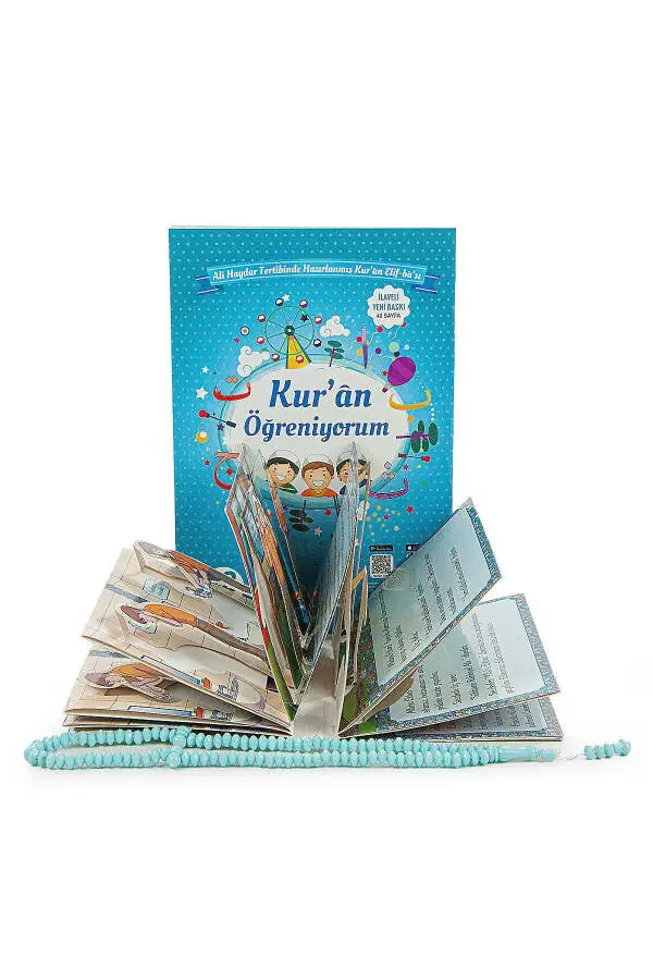 My Son's Prayer Set I'm Learning Prayer and Quran Children's Prayer Rug Set Blue - 5