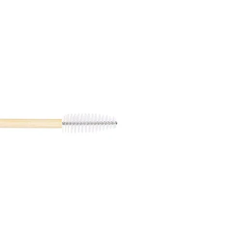 MyAoKuE-UP 100 Pack Bamboo Handle Mascara Wands Disposable Eyelash Brushes Eco-friendly Lash Extension Tool (White) - myaokue-up (1)