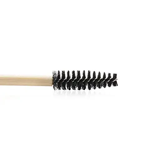 MyAoKuE-UP 100 Pack Bamboo Handle Mascara Wands Disposable Eyelash Brushes Lash Extension Tool, Black - 2