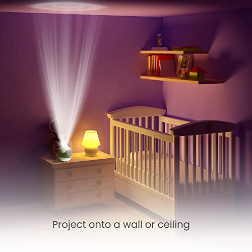 MyBaby Lullaby Sound Machine & Projector – Baby Sleep Machine Plays 6 Sounds & Lullabies, Projects Soothing Images - Auto-Off Timer, Adjustable Volume, Great for Baby Registry and Baby Shower Gifts - 35