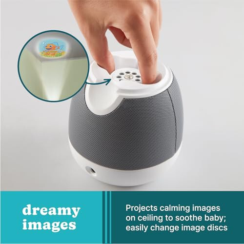 MyBaby Lullaby Sound Machine & Projector – Baby Sleep Machine Plays 6 Sounds & Lullabies, Projects Soothing Images - Auto-Off Timer, Adjustable Volume, Great for Baby Registry and Baby Shower Gifts - 6