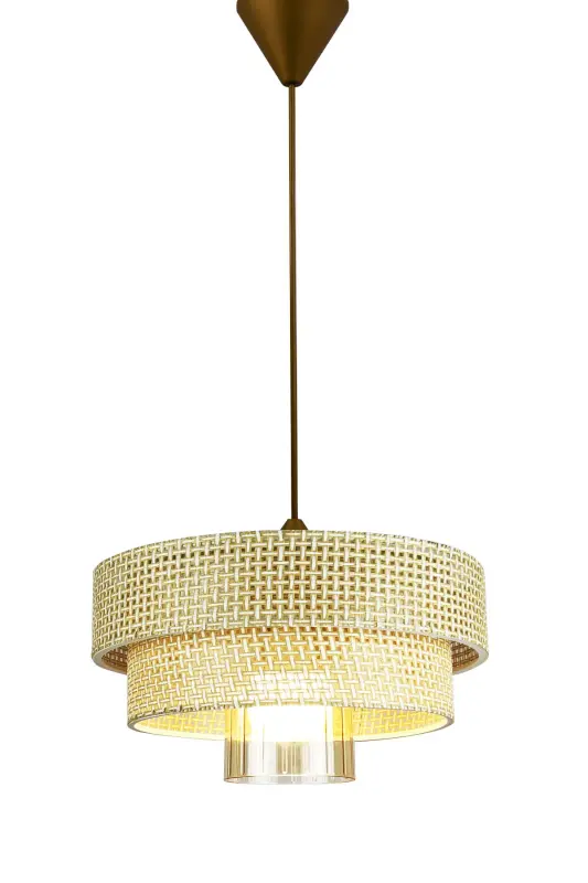 MYK Rattan Spor Sarkıt Avize EM18A-Rattan Bej - 3