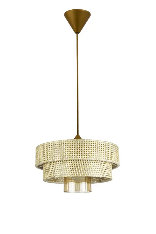MYK Rattan Spor Sarkıt Avize EM18A - Rattan Bej - 9
