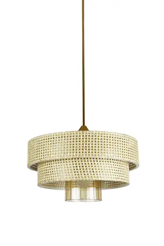 MYK Rattan Spor Sarkıt Avize EM18A - Rattan Bej - 10